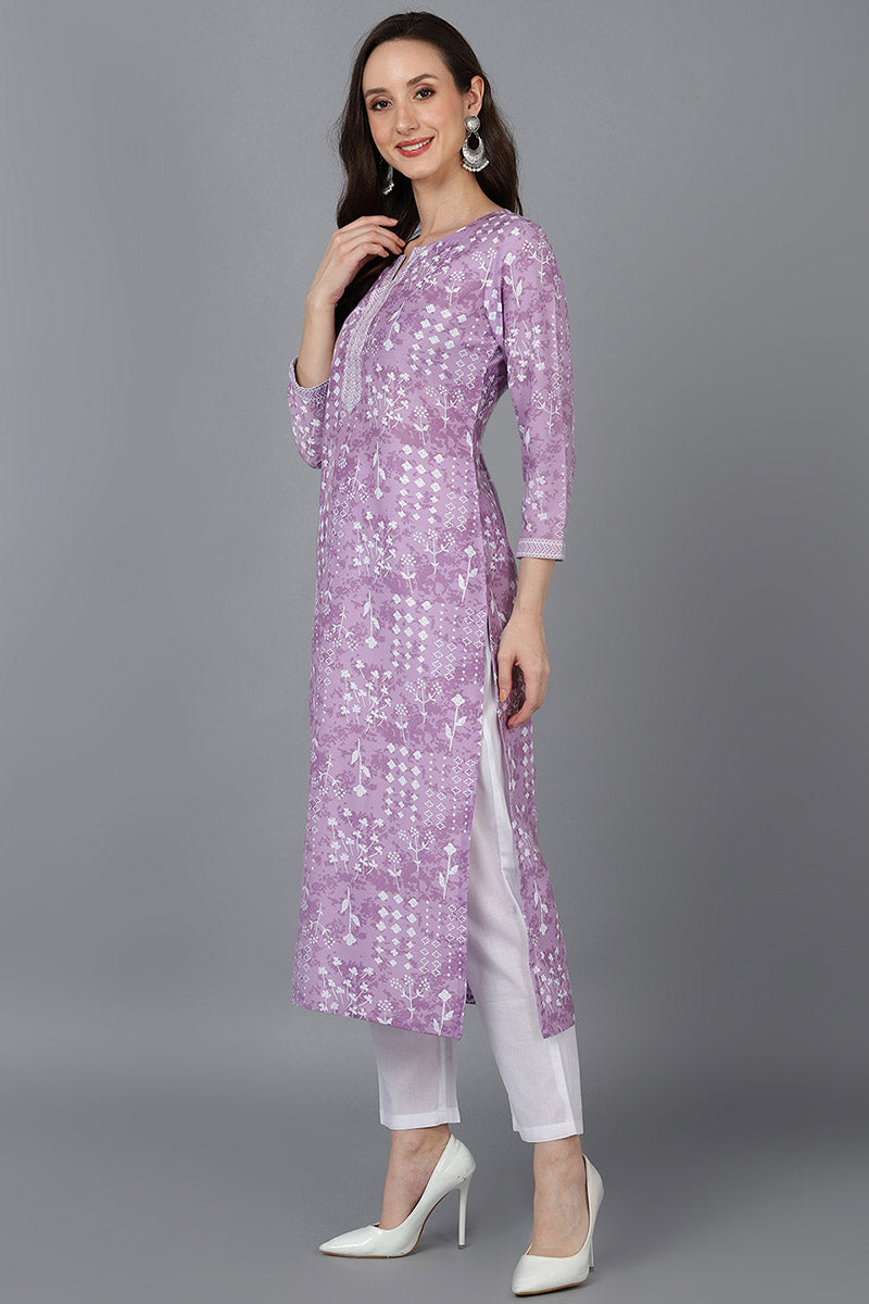 Buy Kurtis for Women, Party Wear Designer Kurti & Tunics Online Shopping  USA, UK, Canada: Lavender and Multi